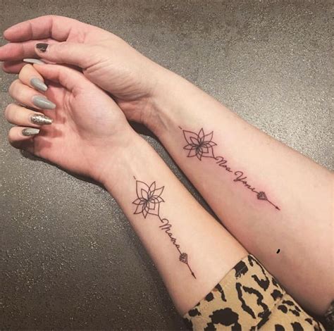 unique mother and daughter tattoos|mother and daughter flower tattoo.